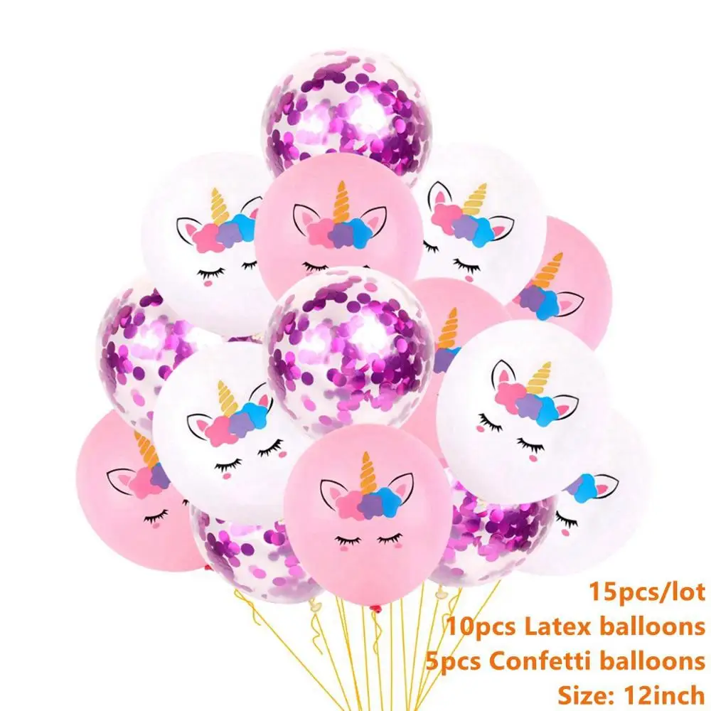 Taoup Единорог вечерние поставки торт Топпер Единорог декор для вечеринки в честь Дня Рождения шары для детей Единорог Декор Unicornio Babyshower - Color: Unicorn Balloons 7