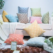 Cotton cushion cover geometric pillow for living room 45*45