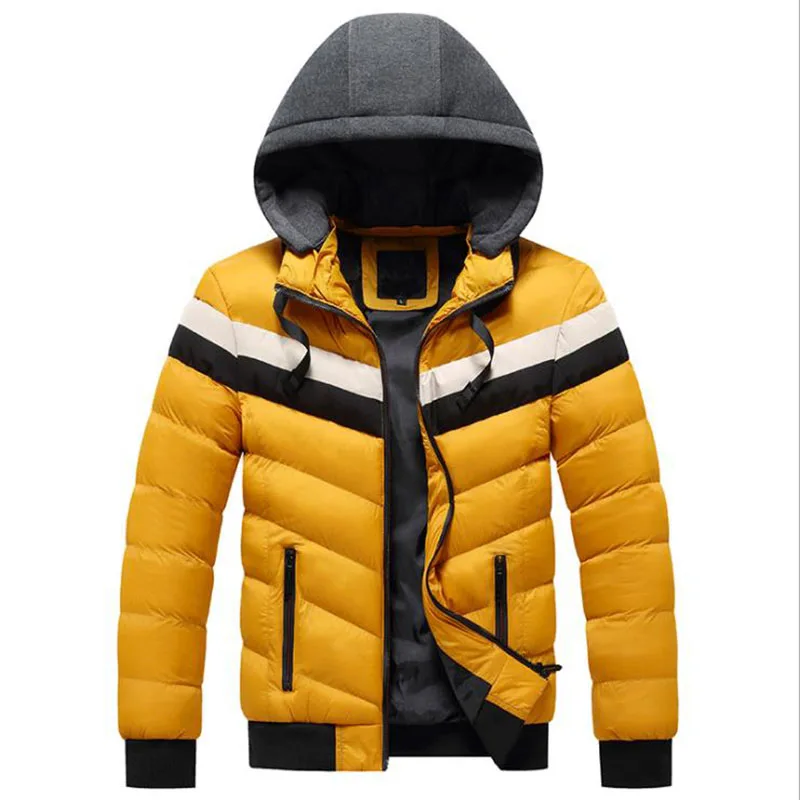 2022 Mens Cotton Winter Warm Parkas Coats Men Casual Thick Jacket Coat Male Autumn Outwear Hooded  Windbreaker Jackets Clothing
