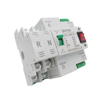 ATS Dual de Interruptor de Transferencia Automática JTQ1-100A 2P/3P/4P disyuntor MCB AC 230V hogar carril de 35mm instalación 2