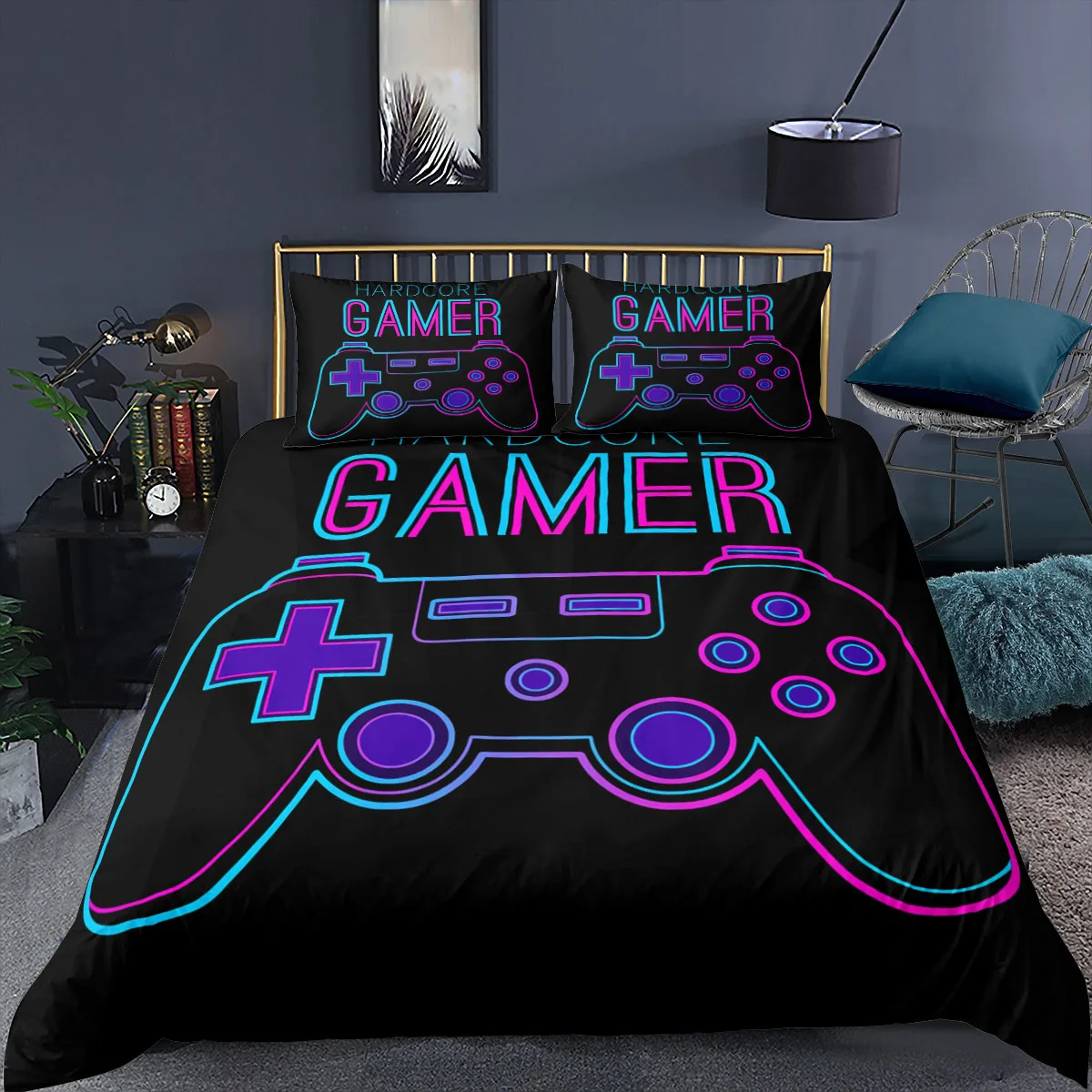  е Bettwasche Ʈ 3D Gedruckt Duvet Ʈ Abdeckung Kissenbezug 2/3 Pcs Schwarz Home Textilien Einzigen Twin Doppel konigen