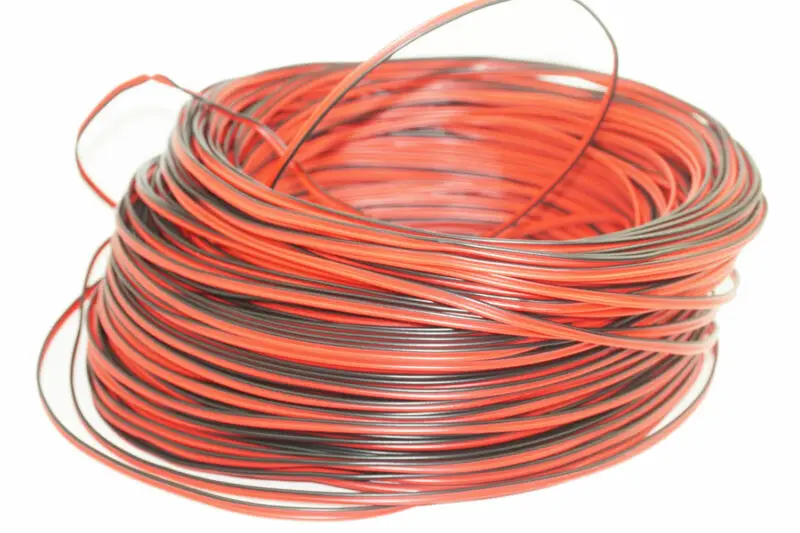 

3m-100m 2Pin copper wire LED cable 3528 red and black double core wire 22AWG insulation tape to extend the power cord