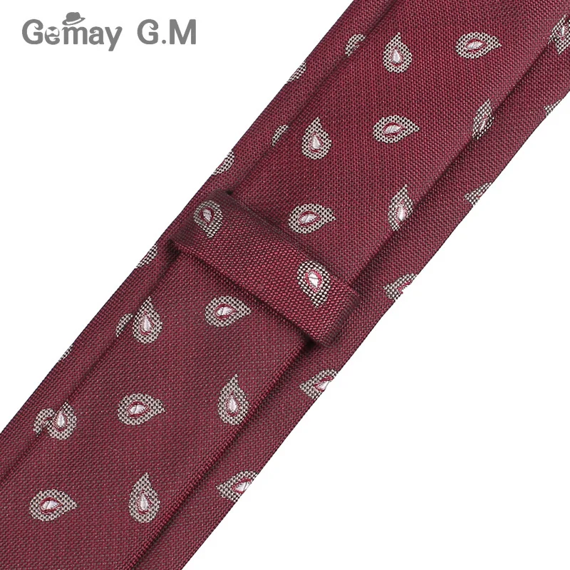 Тощий Пейсли Галстуки для Для мужчин жаккардовые Классические костюмы галстуки тонкие Жених шеи галстук Gravatas тонкий Corbata Vestidos Для мужчин