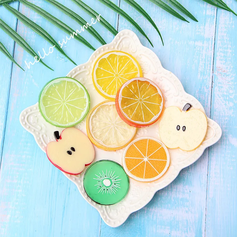

1Pcs Slime Charms Large Fruit Slice Slime Accessories Beads Making Supplies With Drawstring Pouch For DIY Crafts Scrapbooki