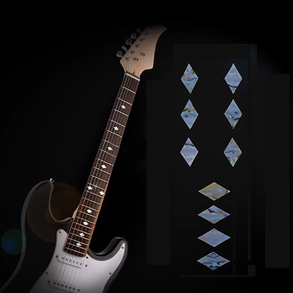 Гитара инкрустация наклейки гриф маркеры Ромб Форма ультра тонкий для электроакустической классической гитары бас детали укулеле