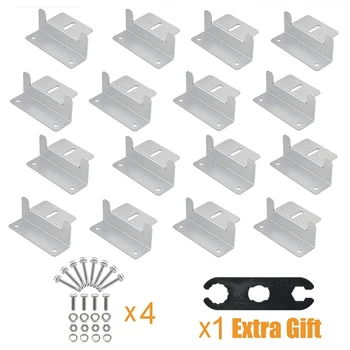 

4 Set Solar Panel Mounting Z Brackets Kit for RV Camper,Boat,Wall and Other Off Gird Roof Installation