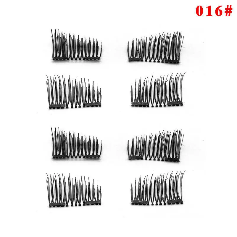4/8pcs 자기 속눈썹 하프 아이 2 자석 래쉬 애플리케이터 키트 자연 Crisscross 재사용 가능한 3d 밍크 가짜 속눈썹 연장