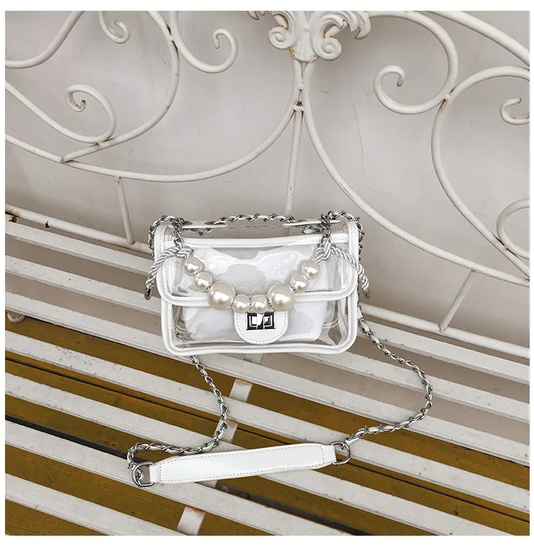 

2020 New Style Versatile High Grade Sense Western Style Shoulder Bag with Chain New Arrival Transparent Jelly Bag Women's