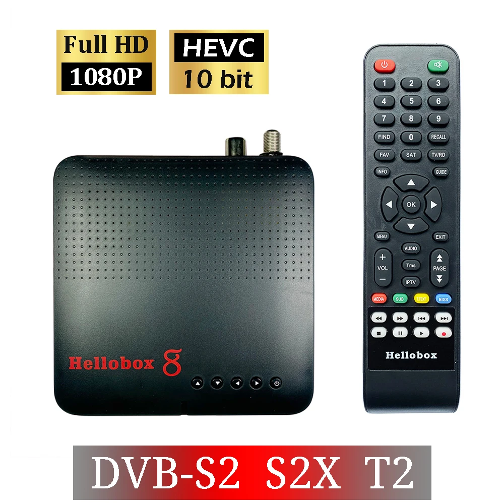 Спутниковый ТВ приемник Hellobox 8 Поддержка CCCam Newcamd Auto Powervu Biss Youtube Встроенный Wi Fi DVB S2