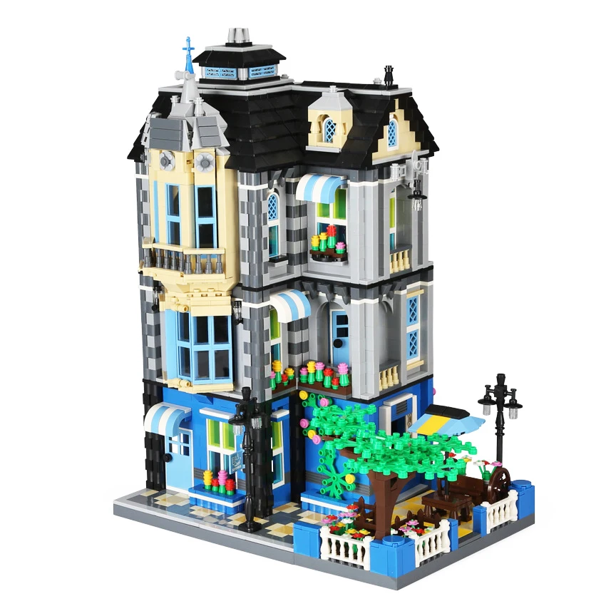 

Creator Series The Garden Coffee House Model Building Blocks Set Classic MOC Architecture Toys For Children Boy Gift