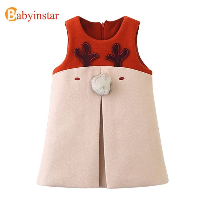 Babyinstar/Детское платье Зимнее для девочек Модный костюм принцессы Детская одежда