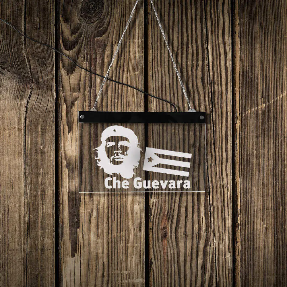 Che Guevara Argentine Marxist революционный Прямоугольник светодиодный неоновый знак Ernesto Guevara de la Serna Doctor Сувенирный световой знак