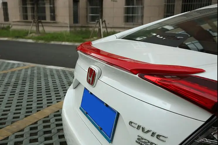ABS углеродного волокна заднее крыло багажника выступ Спойлеры для Honda Civic