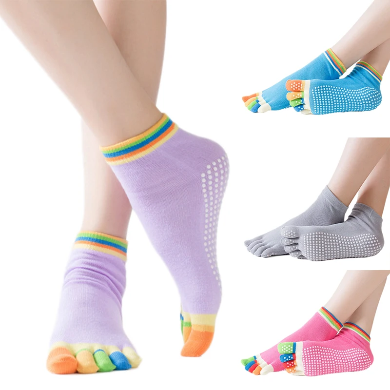 Calcetines antideslizantes para Yoga, Pilates, con agarre de barra, de algodón, para hombre, accesorios de ropa deportiva