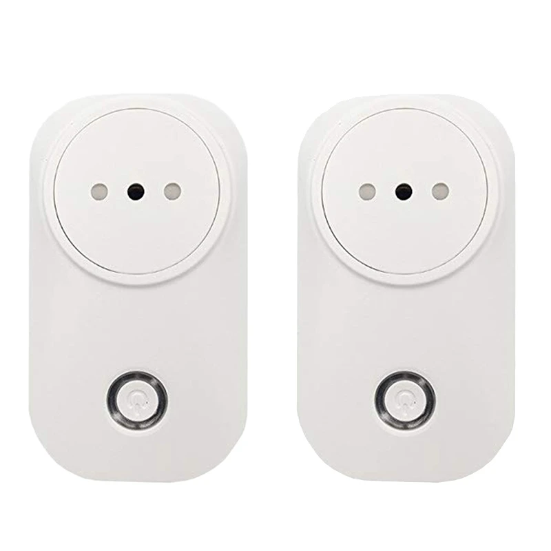 2Pcs Smart Wifi Italy Power Plug Timer Socket Support Google Home Alexa Voice