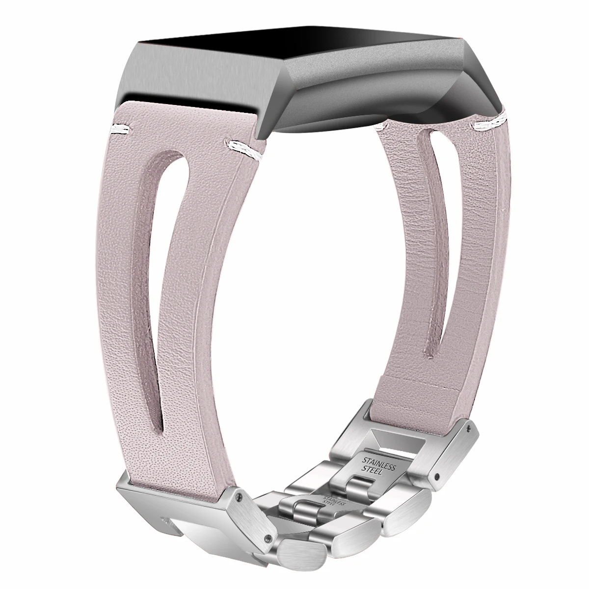 Для Fitbit Charge 3 браслет ремешок высокого качества из натуральной кожи материал нержавеющая сталь металлический цепной сменный ремешок для часов