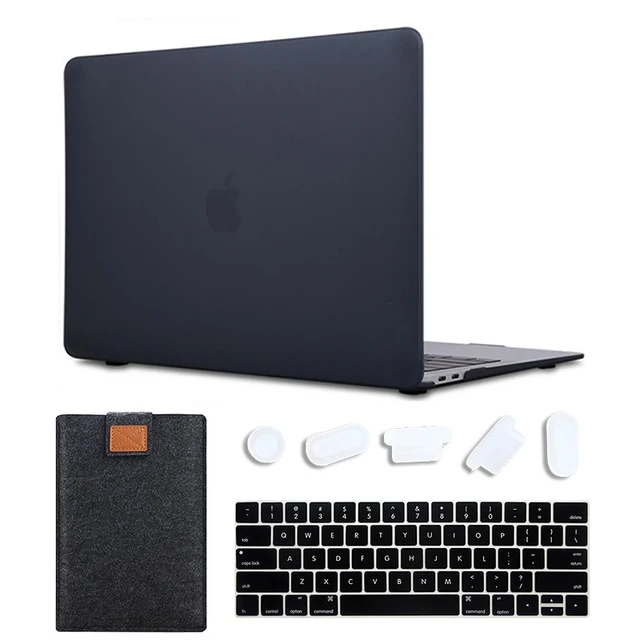 Black MTT чехол для ноутбука Macbook Pro 13 15 дюймов Сенсорная панель чехол для mac book Air Pro 11 12 13 15 с сетчатой сумкой для ноутбука - Цвет: Black