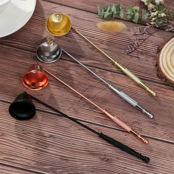1 PC Stainless Steel Candle Snuffer Smokeless Candles Wick Bell Snuffer Put Off Flame Tool Cutter Candles Safely Extinguish Tool 1