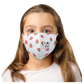 

10pcs Children Kids Mask Breathable Disposable Strawberry print Mask Meltblown Non-woven Earloops Mask protective mascarillas
