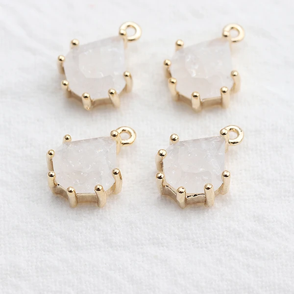 GUFEATHER M526, ювелирные аксессуары, 18k позолоченные, diy циркон кулон, diy серьги, ручной работы, прыгающее кольцо, изготовление ювелирных изделий, 6 шт./лот - Цвет: M52601