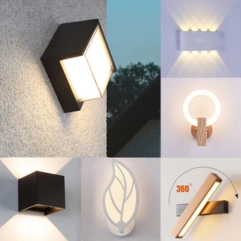 

Modern Wall light Leaf Shape rail project Square LED wall lamp bedroom wall lamps Home Decor indoor lighting wall lamps