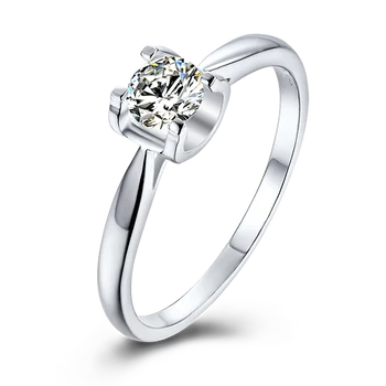 

ZWJEWE 925 sterling silver D color clarity VVS1 0.5ct Moissanite female ring engagement wedding anniversary gift