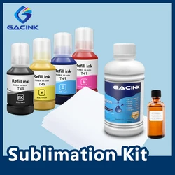 Kit d'encre à Sublimation T49 49 avec revêtement A4, pour tasse, tasse, verre, T shirt, pour Epson F170 F150 F160 F500 F550 F570 F530 T3170X 