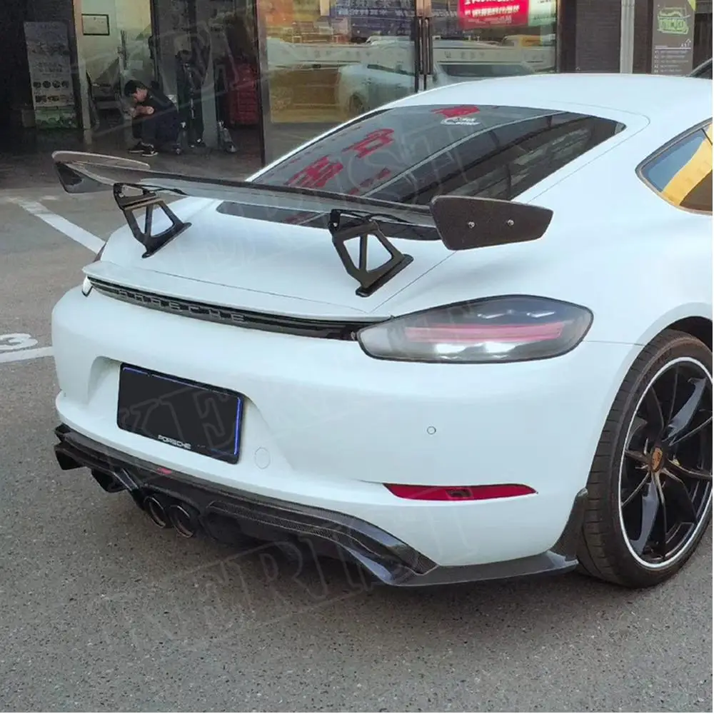 Автомобильный задний багажник спойлер багажника для Porsche 981 718 987 997 998 911 GT4 углеродного волокна/Frp
