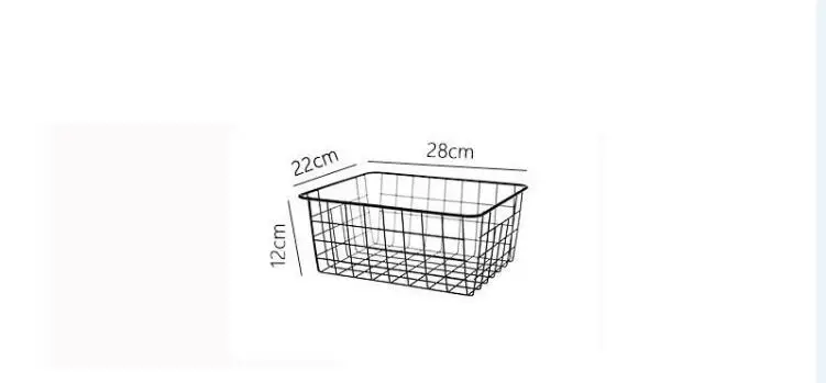 60 шт. железная художественная проволока кованая домашняя корзина для хранения настольный металлический органайзер держатель для ванной и кухни ящик для посуды - Цвет: Black no liner