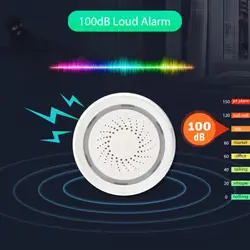 Aubess – alarme de sécurité intelligente Tuya WiFi, avec capteur de température et d'humidité, son et lumière, pour maison connectée 