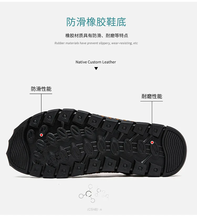 COWCOM 48 Women Man Geunine Leather Sandals Slippers Authentic Leather Sandal Hand-made Shoes Supply Men's Shoes CLK-1906