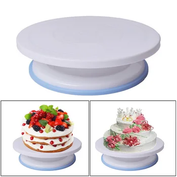 

Plastic Cake Stand Turntable Rotating Rack Dough Cake Stand Non-slip Cake Decorating Table DIY Kitchen Baking Tools
