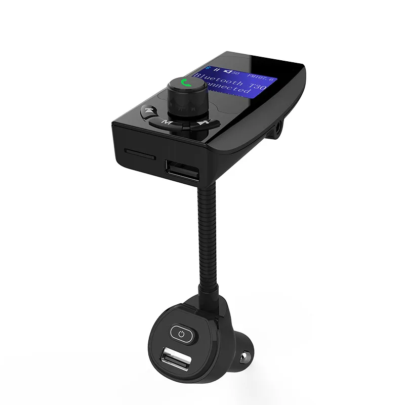 T30 Bluetooth автомобильный комплект громкой связи fm-передатчик AUX воспроизведение 5 в 3.1A двойной USB Автомобильное зарядное устройство Поддержка Независимый переключатель питания