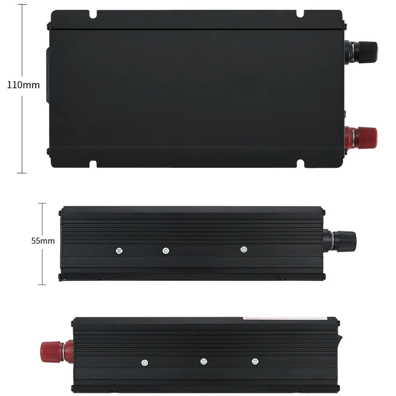 1000 Вт автомобильный инвертор питания DC12V/24 В до AC220V/110 В коррекция синусоидальных преобразователей цифровой дисплей для грузовика RV