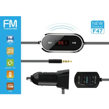 

FM Transmitter Hands-free Calling Wireless Audio Radio Transmitter Adapter 3.5mm Jack for iPhone IOS Android Car Spearker