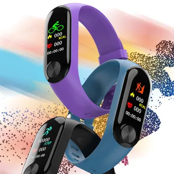 

New Smart Band Heart Rate Blood Pressure Sports Bracelet IP67 Waterproof 0.96HD Large Screen Clock Long Standby Smart Bracelet