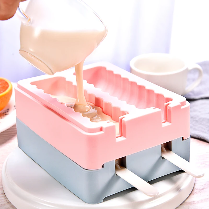 

Popsicle Molds Ice Pop Molds Popsicle Maker Kids DIY Homemade Ice Cream Containers Holder Ice Lolly Moulds with Popsicle Sticks
