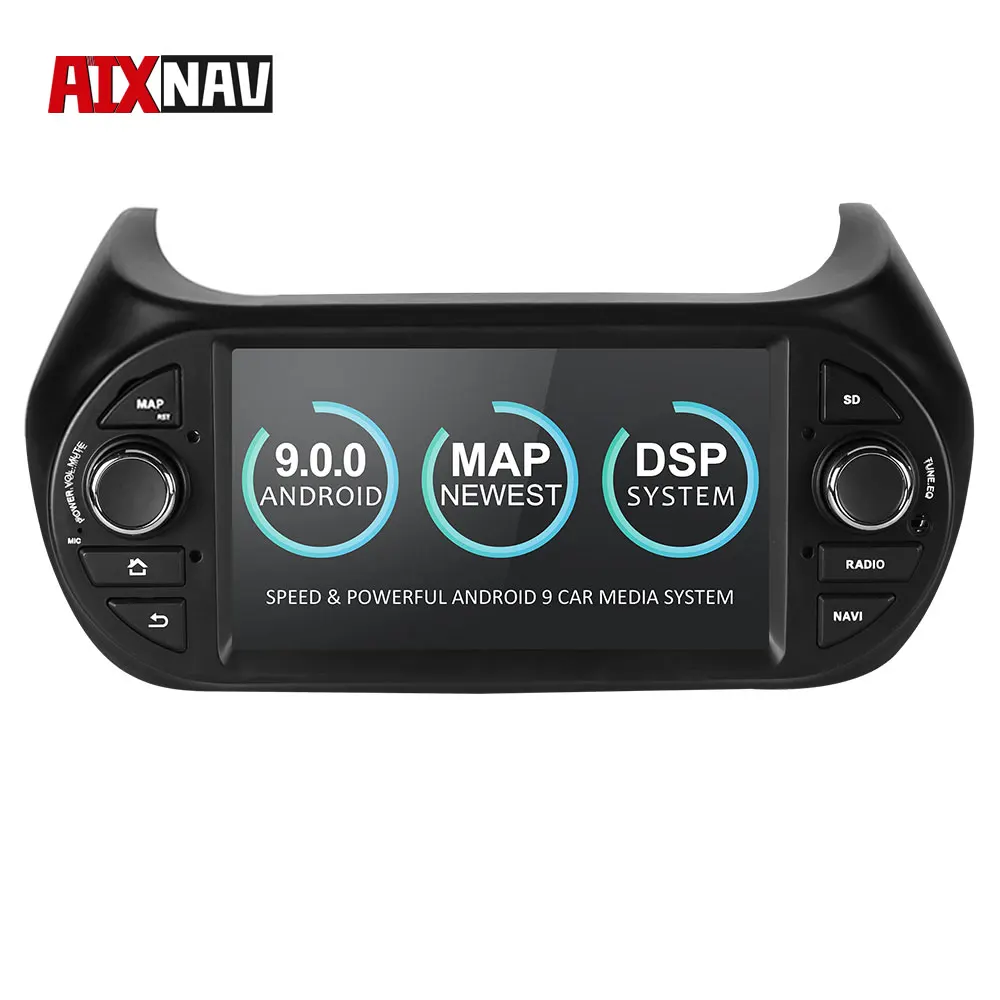 Android 9.0 Double Din Radio Car Multimedia Player GPS Navigation Bluetooth Tourist Navigator for FIAT DSP Autoradio FM DVD WIFI