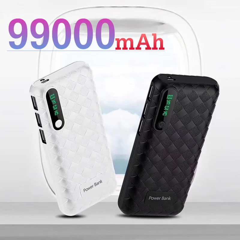 Power Bank 99000 мАч Портативная зарядка повербанк мобильный телефон Внешняя батарея