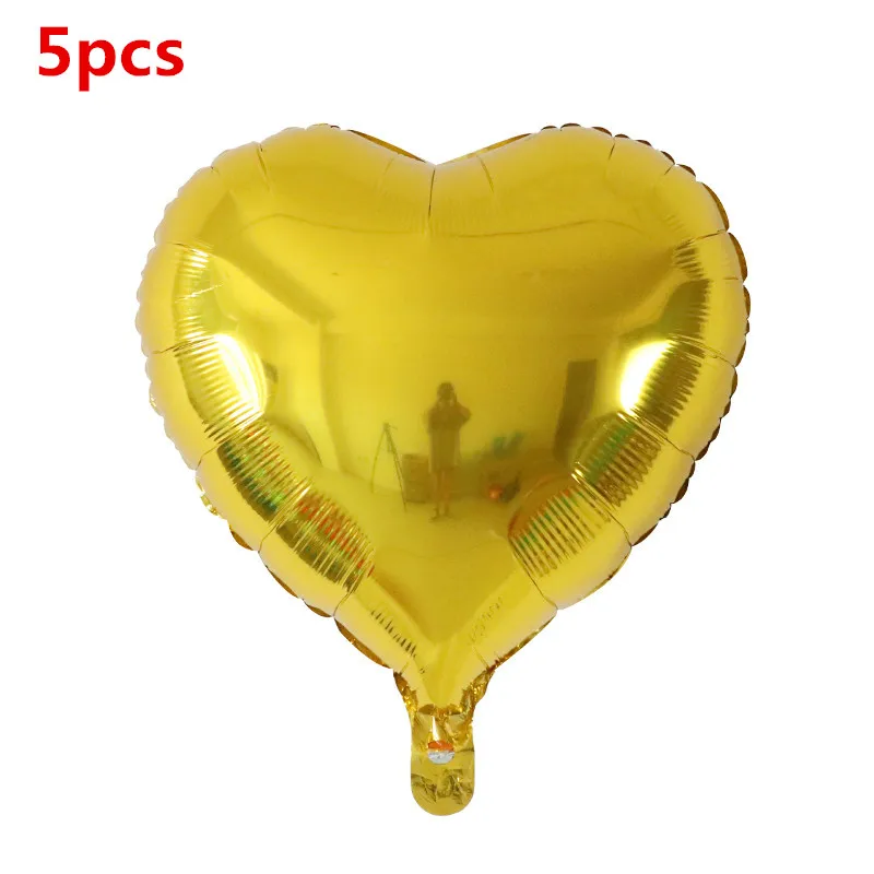 12 дюймов металлические хромированные латексные шары корона с надписью «Happy Birthday», воздушные шары со звездами на свадьбу, день рождения, Детские вечерние украшения - Цвет: 18inch gold heart