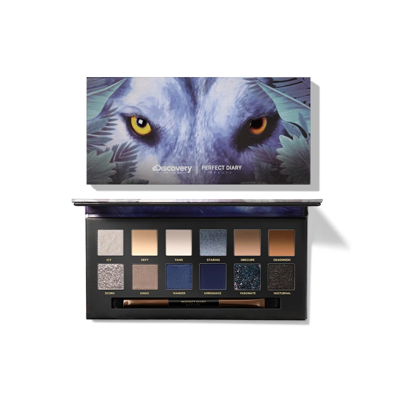 Ice wolf FRESHME 12 цветов блестящие тени для макияжа Pallete матовые тени для век Палетка теней для век с блестками порошок пигмент косметика для глаз - Цвет: Ice wolf