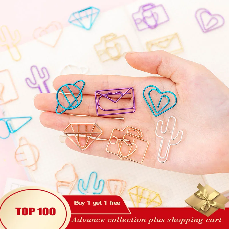 10 шт. зажимы для бумаги marque papeleria kawaii корейские кактусы love marcalibros товары учителя