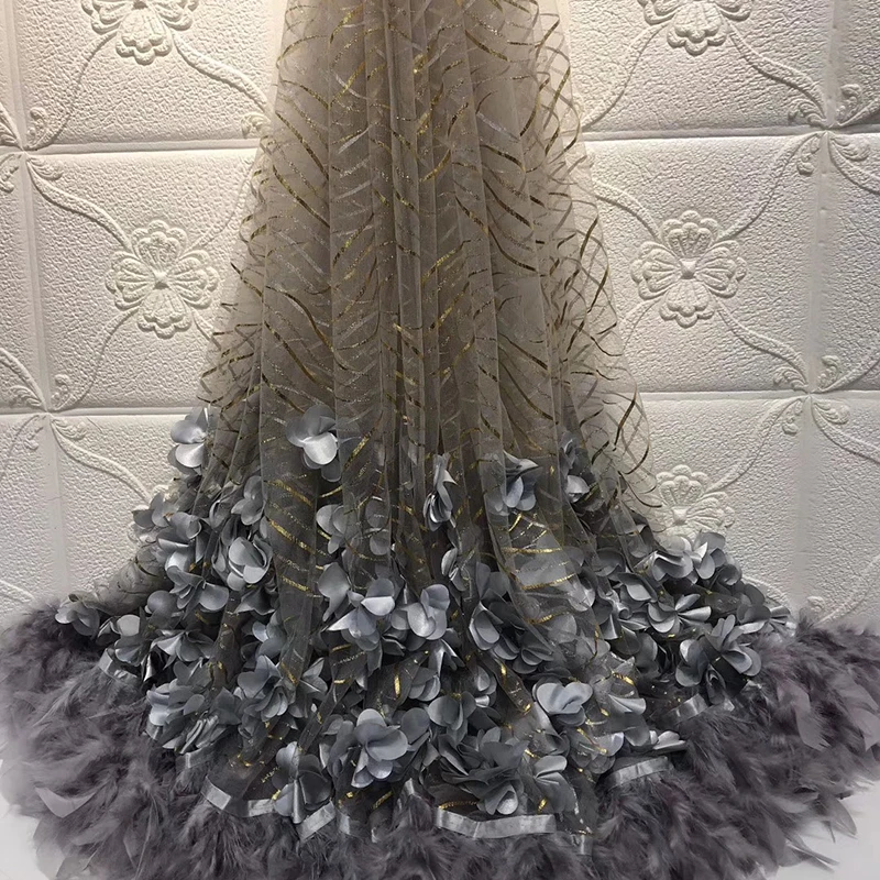 as picture Шитья с Embroiderey африканская сетчатая кружевная ткань с высокой качественная французская кружевная ткань в нигерийском стиле ажурная ткань - Цвет: as picture
