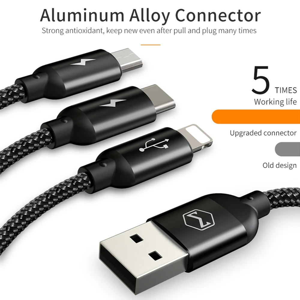 USB кабель зарядный Mcdodo 3 в 1 А Micro Type C|Кабели для мобильных телефонов| |