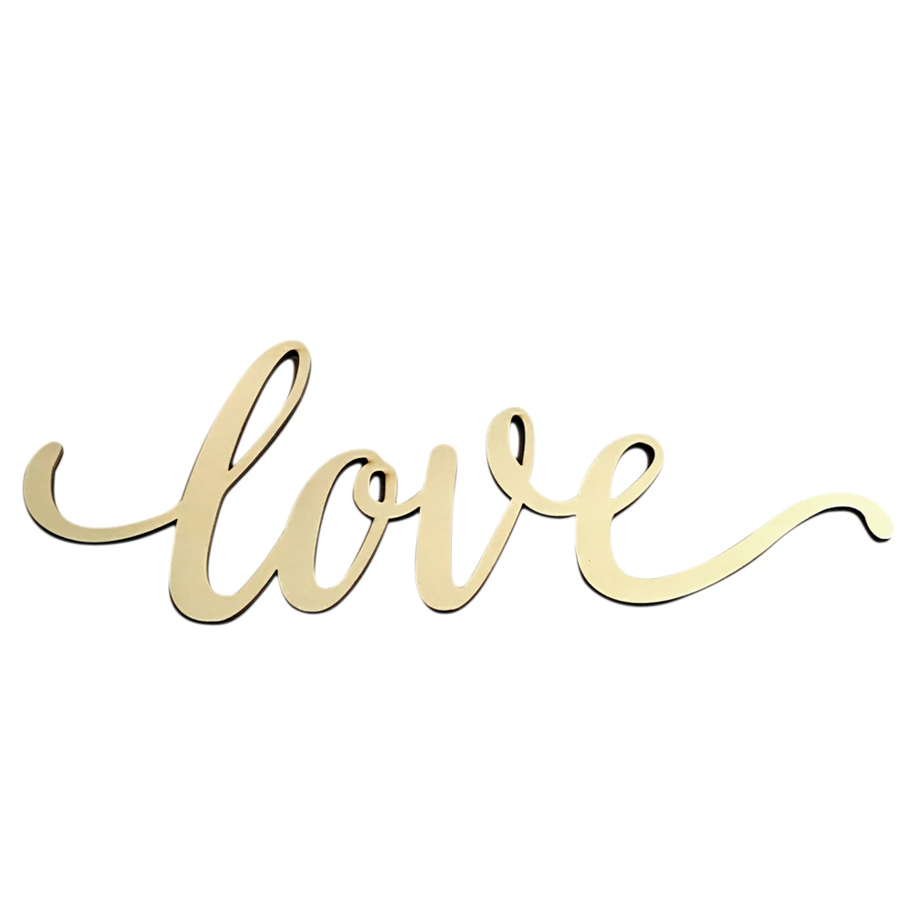 

New Style 2 Love Pattern Wedding Decor Wall Wood Sign Wooden Letters Alphabet Word Decoration Door Sign for Wedding Party Birthd