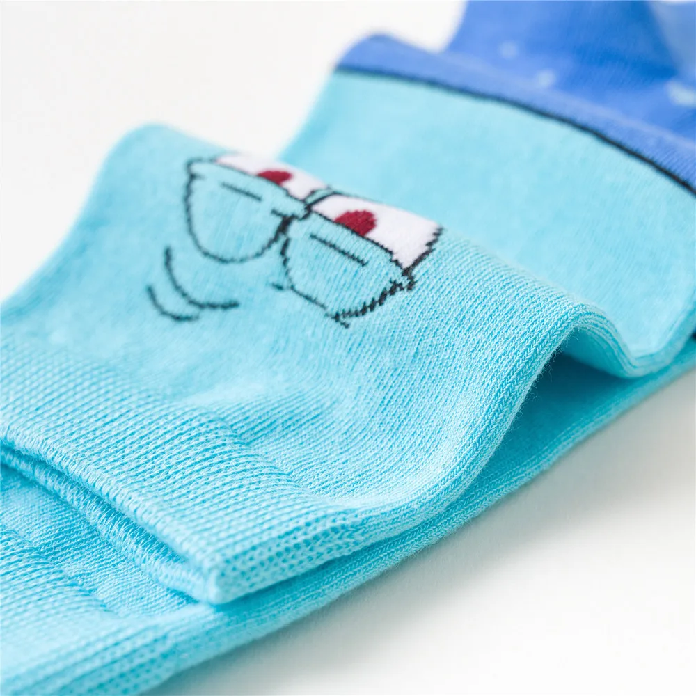 Мужские Носки с рисунком из мультфильма «Патрик», «Звезда», «сквидворд», «щупальца», хлопковые модные повседневные забавные теплые уличные носки на осень и зиму
