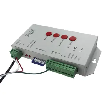 

T1000S LED RGB Full Color Programmable Pixel Controller with SD Card DC5V / DC7.5 – 24V for WS2811 2801 LPD8806 6803 1903