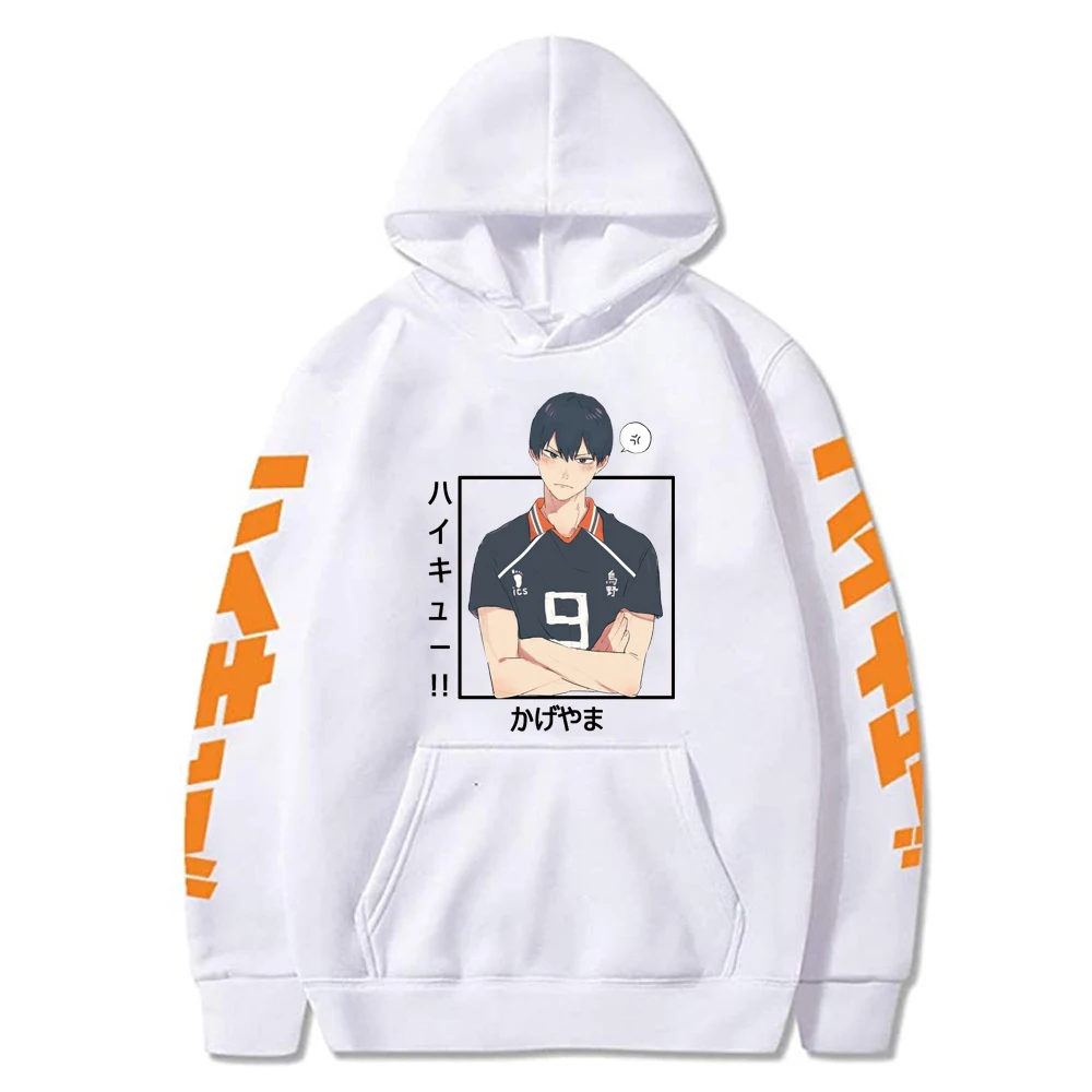 Харадзюку японское аниме Haikyuu Tobio Kageyama графическая Мужская одежда толстовки
