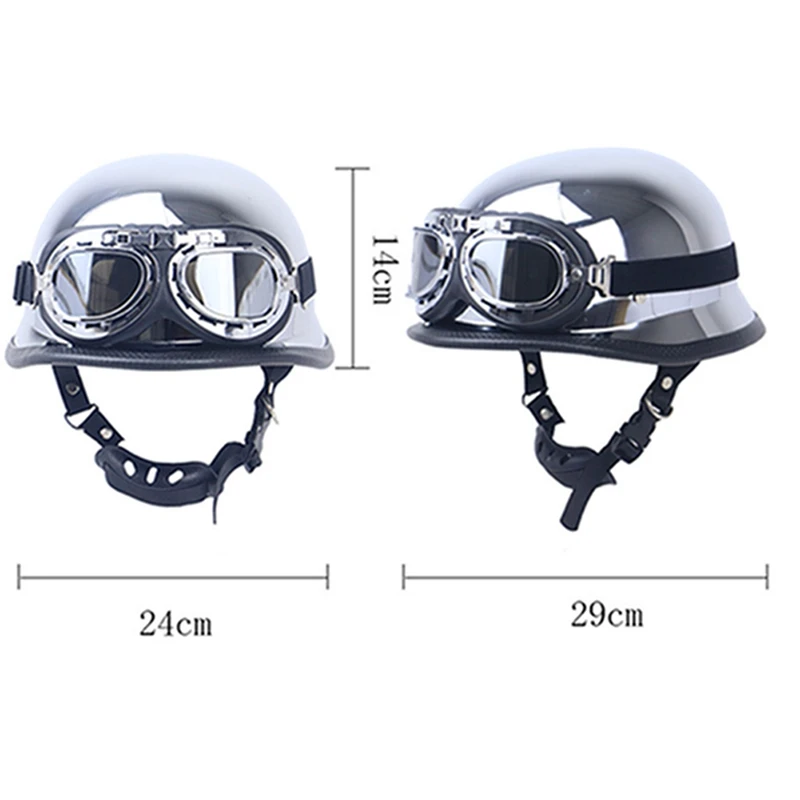 Universial Half Motorcycle Helmet Pilot Goggles For Scooter Chopper Biker Motorbike Protective Gears Accessary