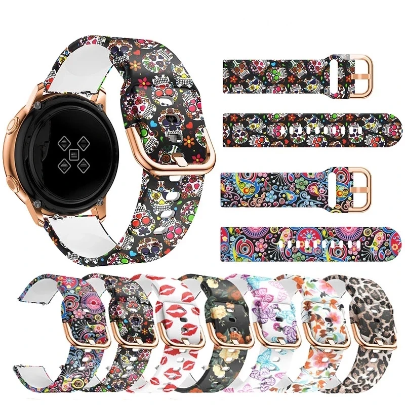 Ремешок силиконовый в стиле граффити для наручных часов браслет Samsung Galaxy Watch 42 мм